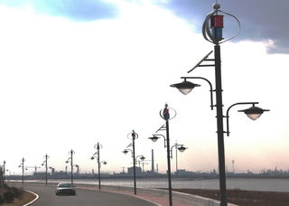 Magnetic Wind Turbine Solar And Wind Powered Street Lights Customized